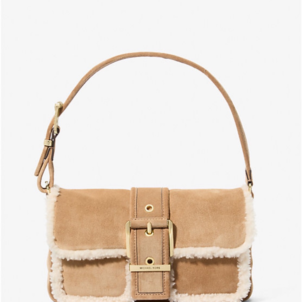 Michael Kors Tan Shearling Shoulder Bag